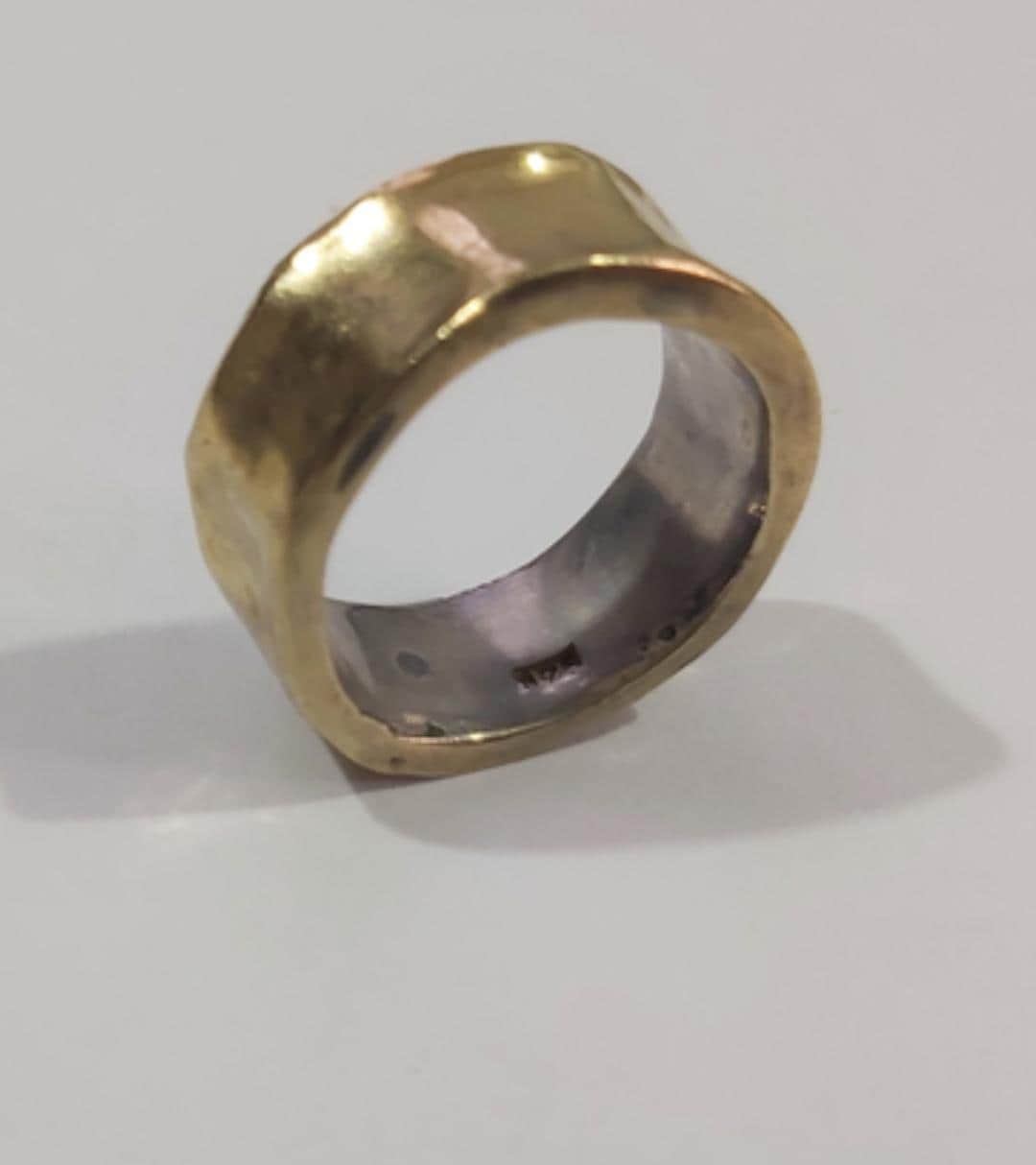 Bague Ancienne En Argent Massif 925 - Jonc/alliance Simple - Taille 59 - Créateur Américain (occasion)