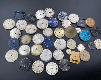 Vintage Watch Faces Collection: Tissot, Seiko, Casio - Steampunk Parts