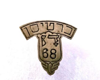 Vintage Early hat insignia Conductor At the Dan Bus Company 1940s Steel 32x32 mm