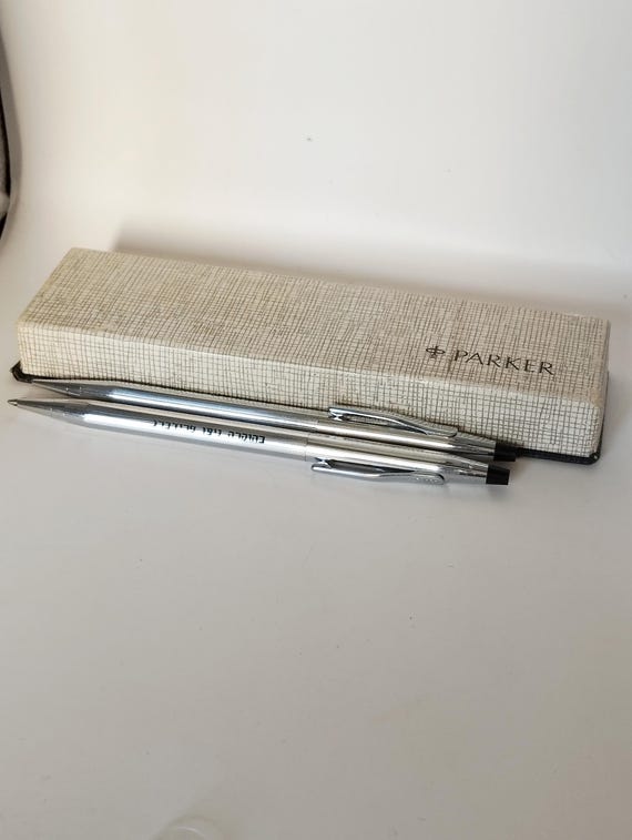 Vintage Parker Cross Pen Set: Imperial Fountain Pen, Ballpoint