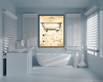 Vintage poster - Bathtub 1905 - Wall decoration - Bathroom poster - Bathroom decoration - Original gift