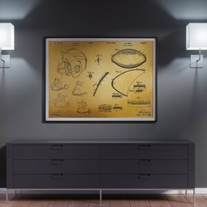 Vintage Sports Wallart - American Football 1938 - Original gift - Living room decor - Workshop decor - Garage decor - Game room decor