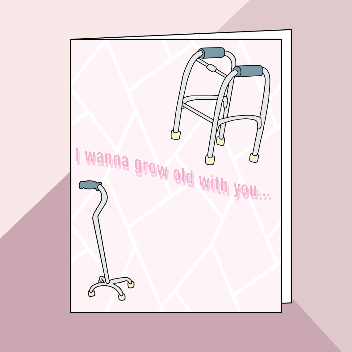 Grow Old With You, Greeting Card Etsy
