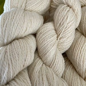 Organic Wool Yarn, Rambouillet Premier Top, 2 ply, Worsted, 250 yards each