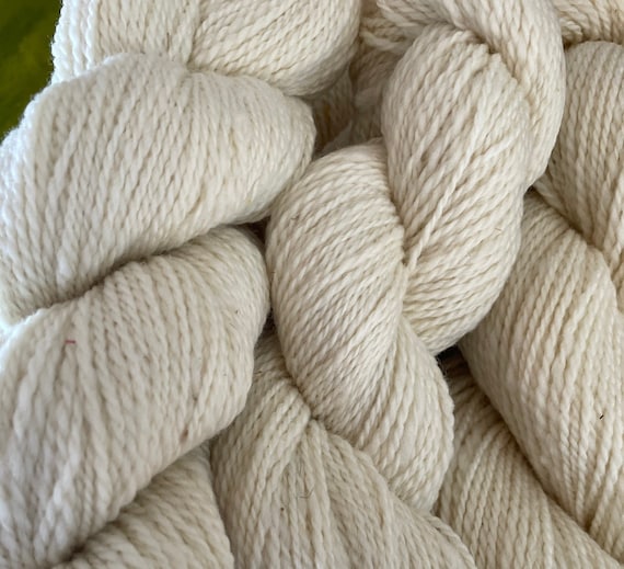 Organic Wool Yarn, Rambouillet Premier Top, 2 ply, Worsted, 250 yards each