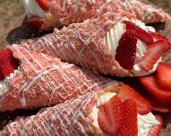 REZEPT für Erdbeer Käsekuchen Hütchen