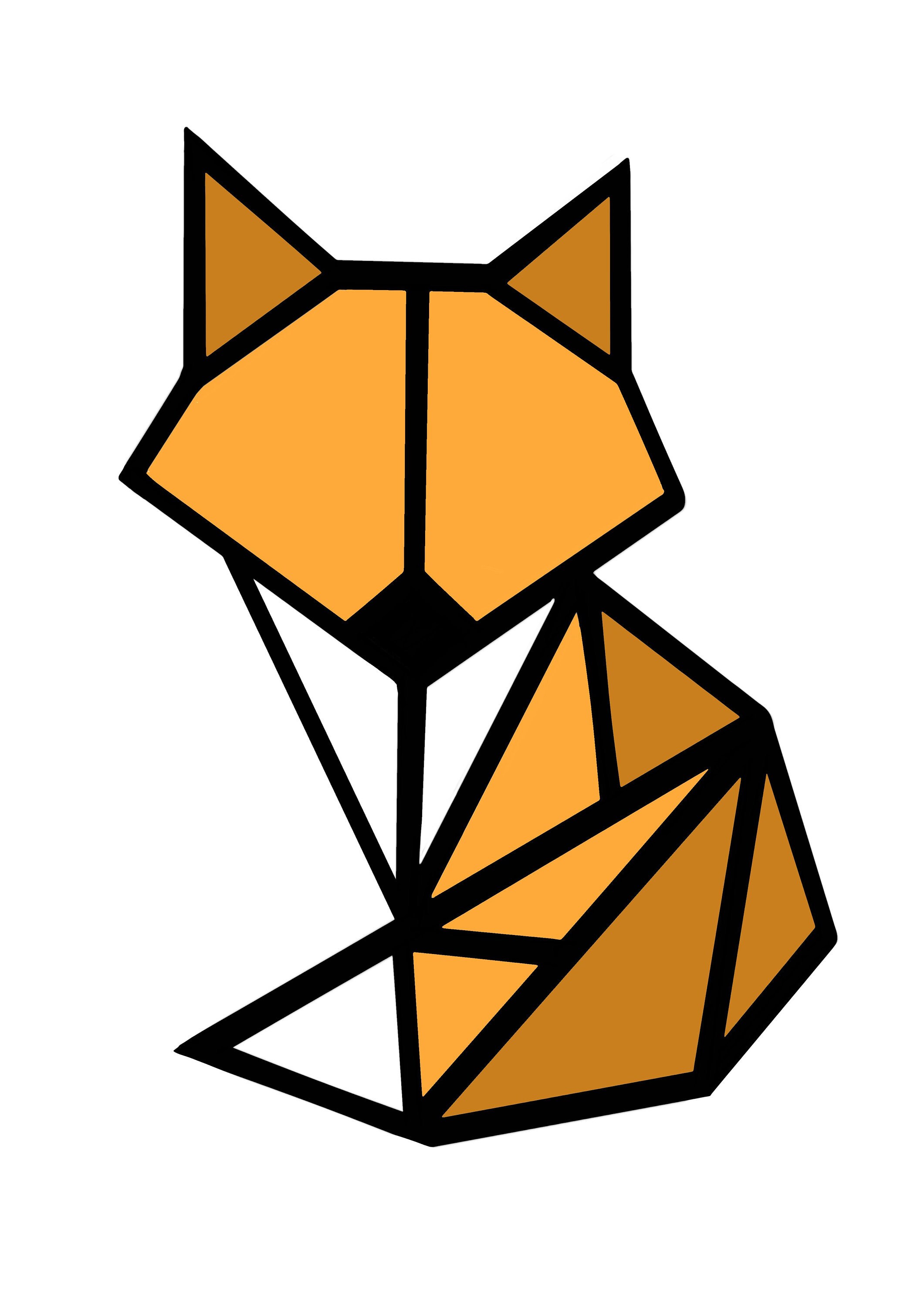 Geometric Fox Print | Etsy
