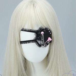 Single eye mask，Eye Mask, eye bandage, blindfold, goth eyepatch, costume eyepatch, halloween eyepatch, burlesque eyepatch, Cosplay Eyepatch