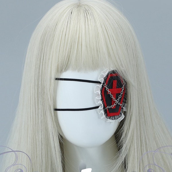 Single eye mask，Eye Mask, eye bandage, blindfold, goth eyepatch, costume eyepatch, halloween eyepatch, burlesque eyepatch, Cosplay Eyepatch