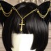 Black Cat ear Cosplay Anime Headwear,Cat ear headband,Kitten ears,Anime ear,Dog ear,Furry ear,Cosplay,Halloween,Lolita,Ears Hair band