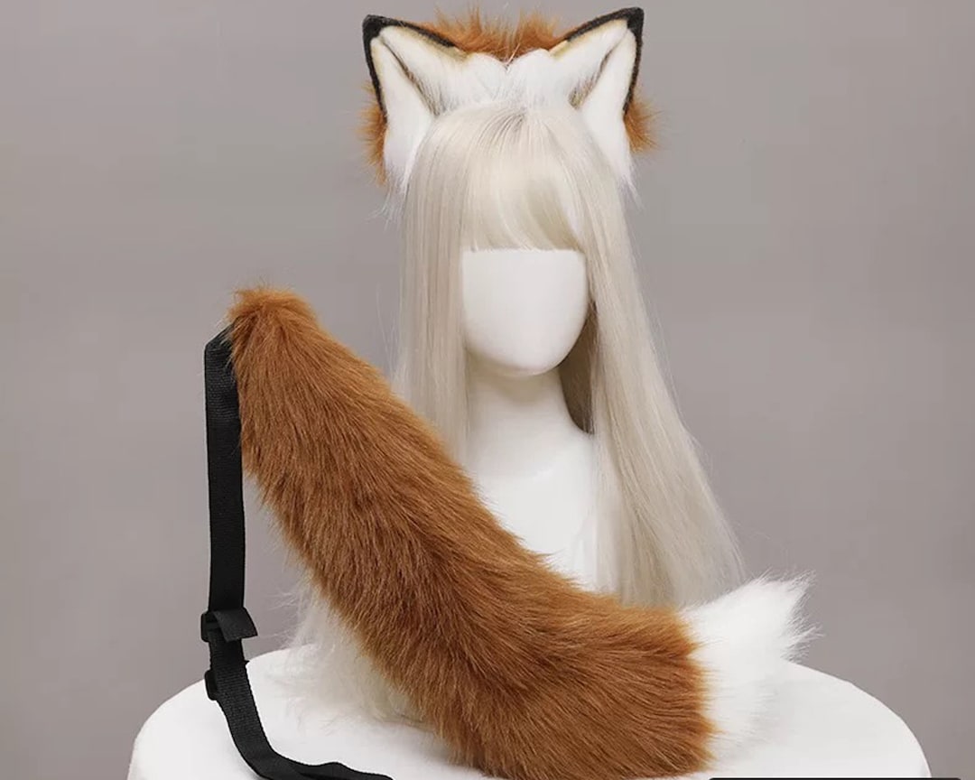 Brown Dog Ears and Tail Set,furry Animal Ears,wolf Cosplay