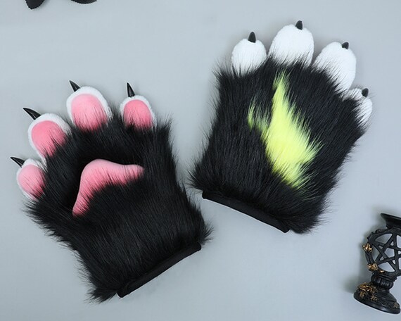 Fursuit Cat Paws Furry Handpaws Cute Fluffy Faux Fur Fursuits