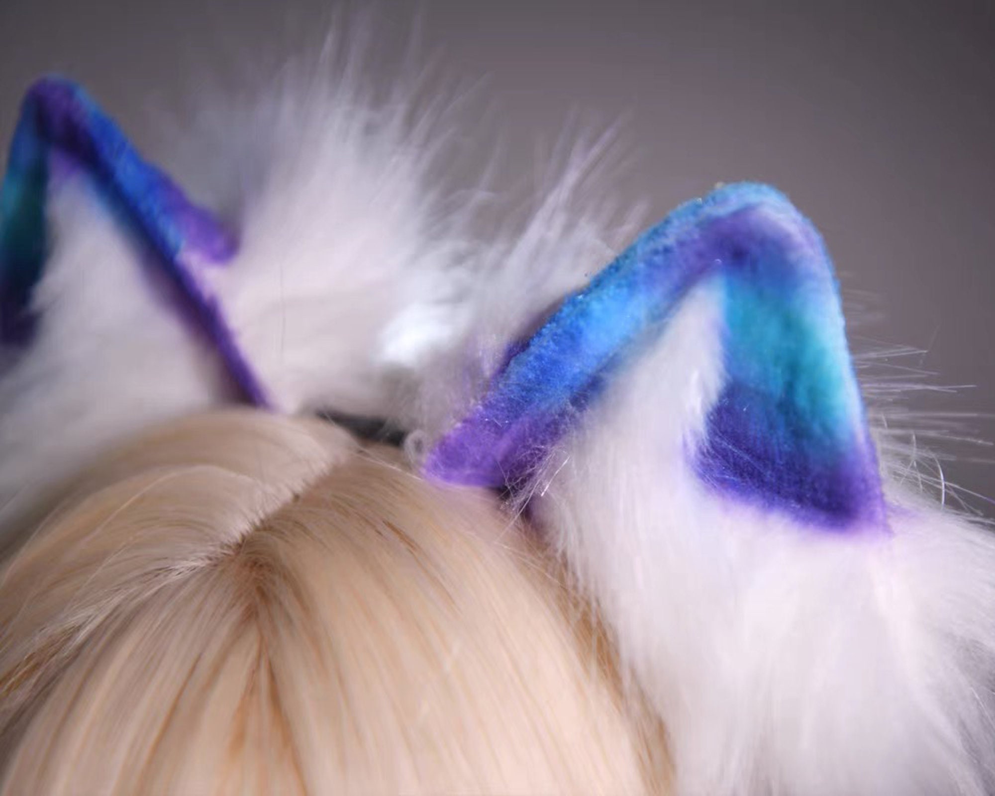 Blue purple Cat ear Cosplay Anime HeadwearCat ear Etsy