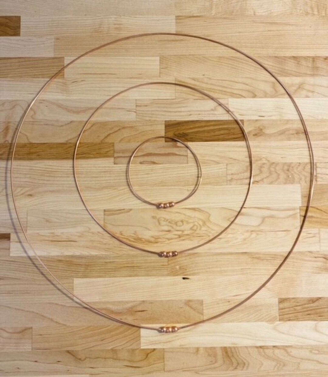 Copper Energy Rings With Copper Beads tarnishproofed Etsy