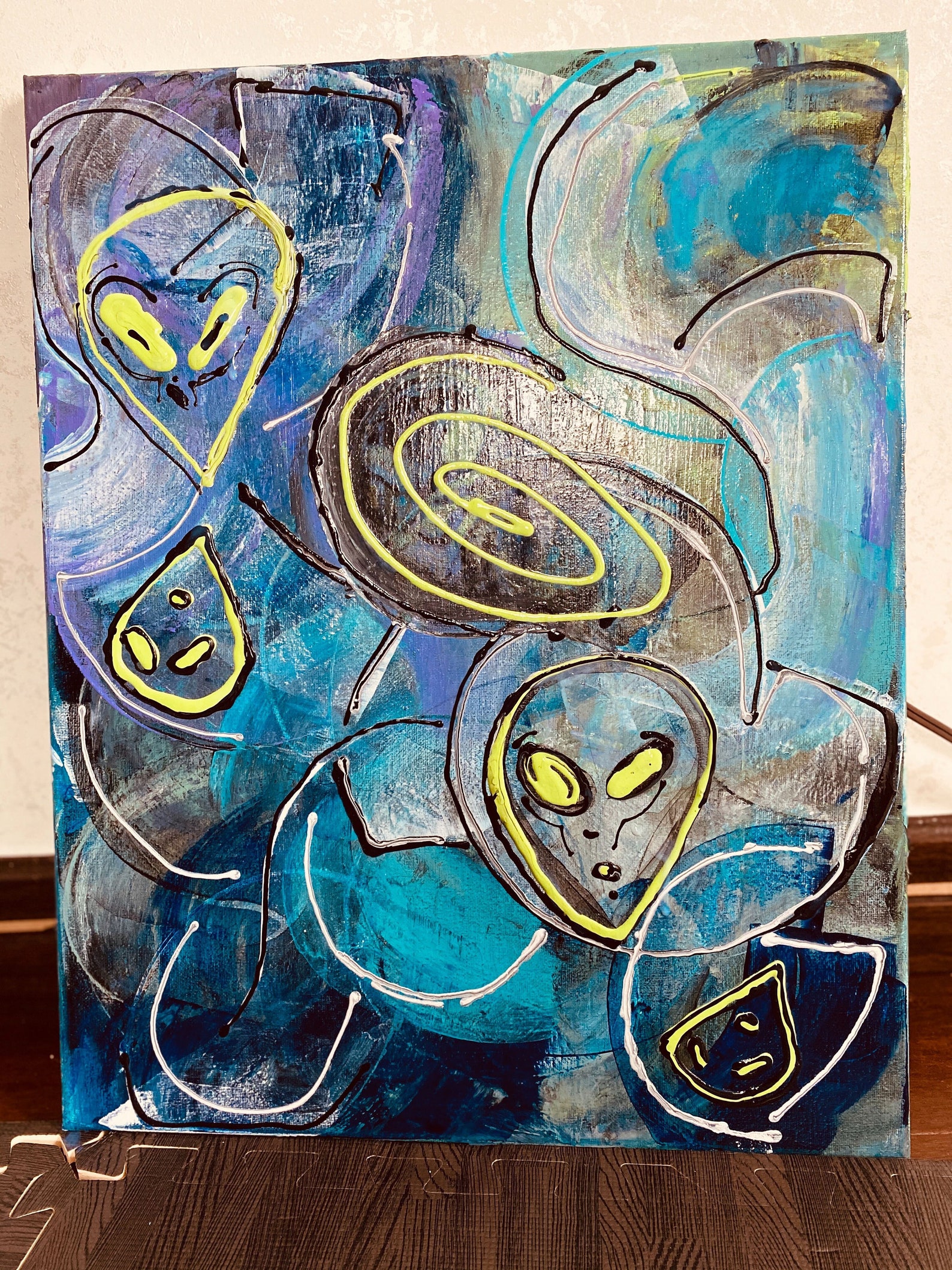 SciFi Invasion Catalyst Wedge Original handmade paintings Etsy