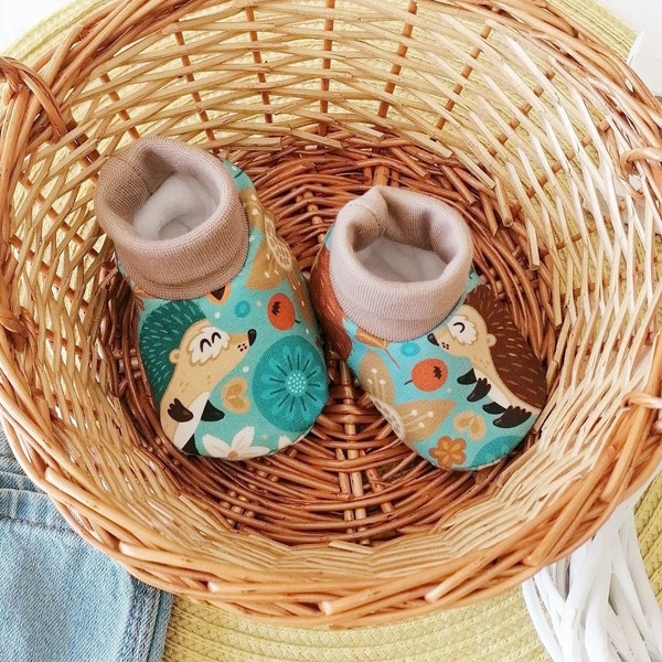 SNUGGLE Babyschuhe mit weicher Sohle PDF Schnittmuster & Anleitung, Projektor Schicht, Baby Hausschuhe Krippe Schuhe Baby Booties Nähen Dusche Geschenk