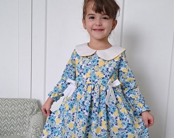 DARLING Dress Sewing Pattern and Tutorial PDF projector, Ruffle Baby dress, Kids dress, toddler dress, sewing pattern, gathered woven dress