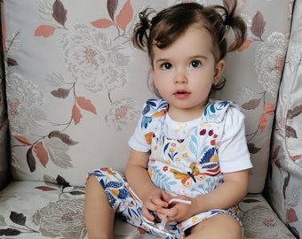 WONDER Patrón de costura de mameluco corto y proyector PDF tutorial, mameluco de bebé, mameluco de niños, mameluco de niño, patrón de costura ropa de patrón de bebé