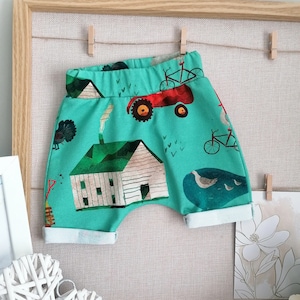 SUNNY Shorts Harem Pants Sewing Pattern and Tutorial PDF projector, Baby pants, toddler pants, sewing pattern, baby pattern, baby outfit