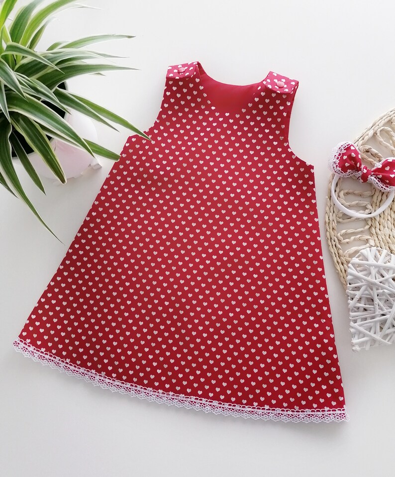 CUTIE Dress Sewing Pattern and Tutorial PDF projector, Pinafore Baby dress, Kids dress, toddler dress, sewing pattern, woven dress image 3