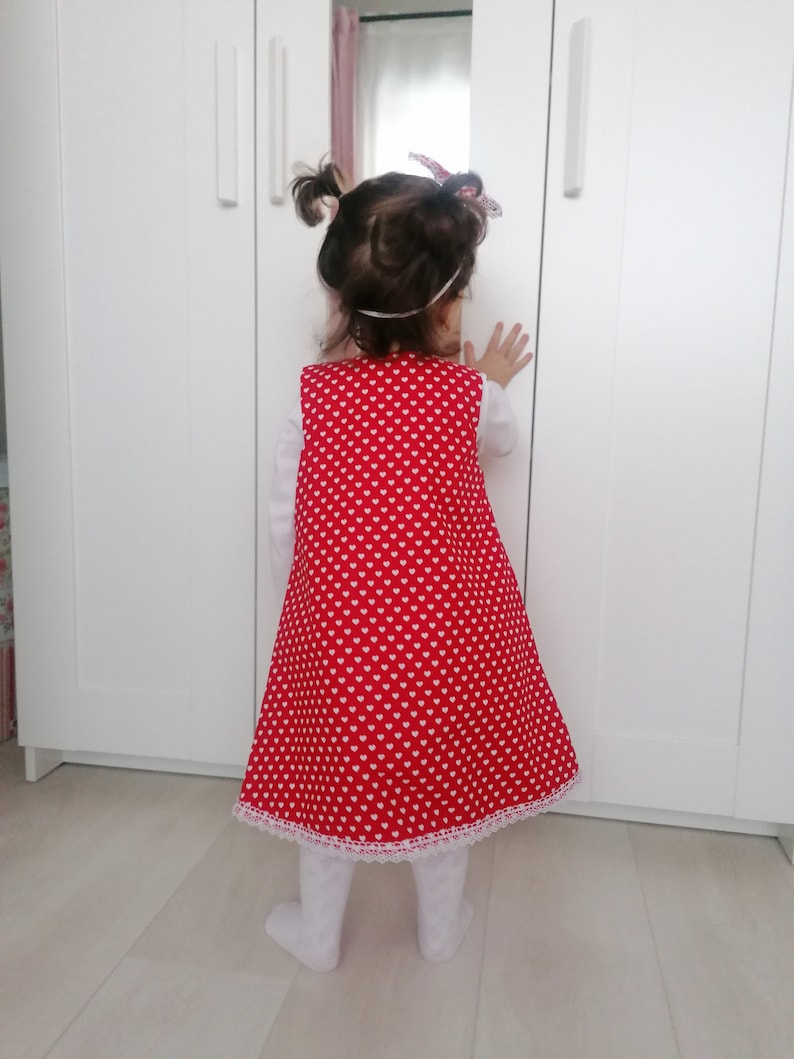 CUTIE Dress Sewing Pattern and Tutorial PDF projector, Pinafore Baby dress, Kids dress, toddler dress, sewing pattern, woven dress image 7