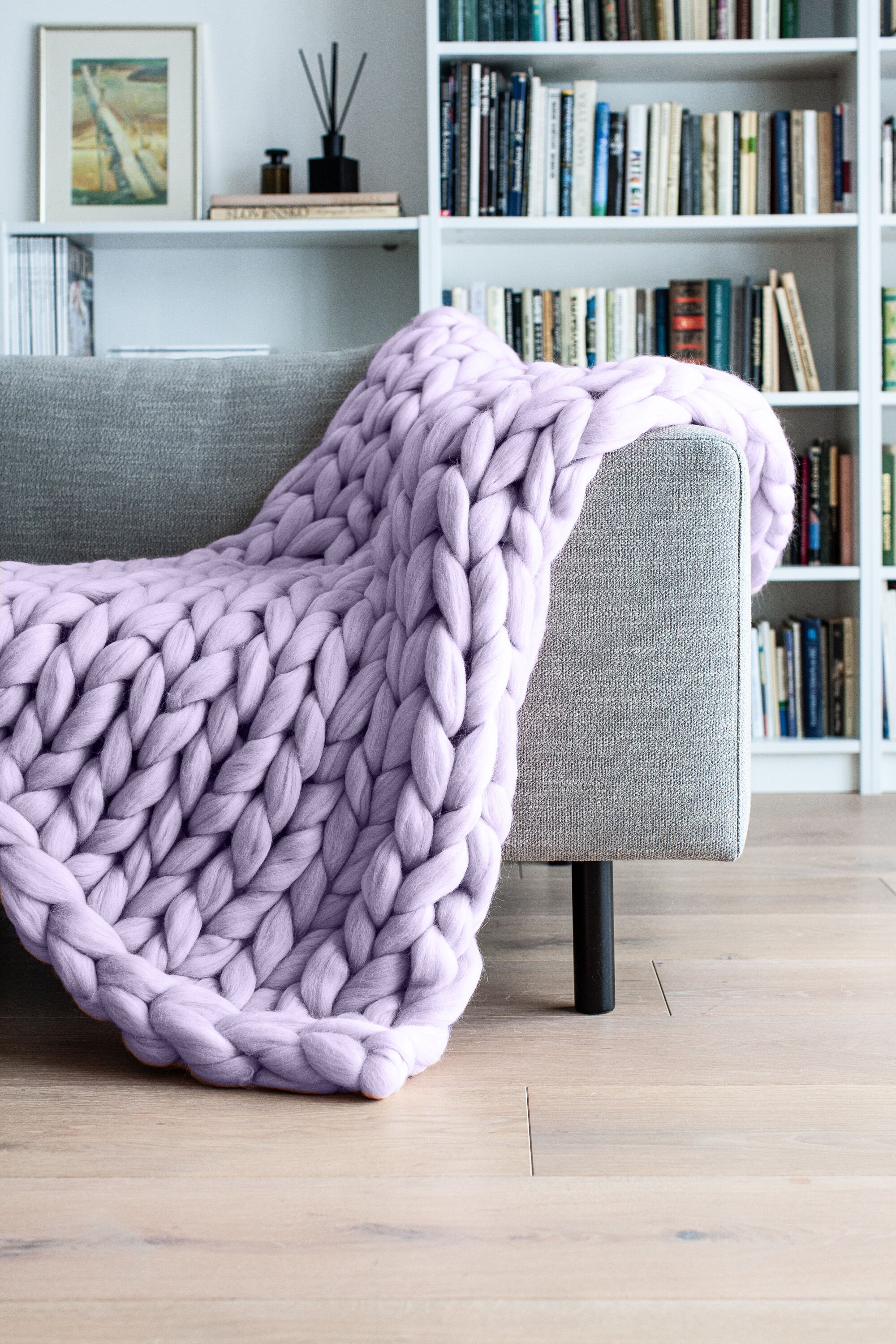 Chunky Wool Blanket Bulky Blanket Chunky Knit Throw Merino Etsy