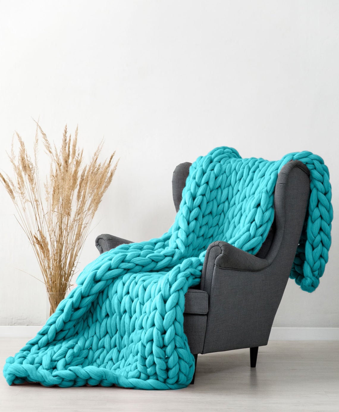 Chunky Wool Blanket Chunky Knit Throw Merino Wool Giant Etsy