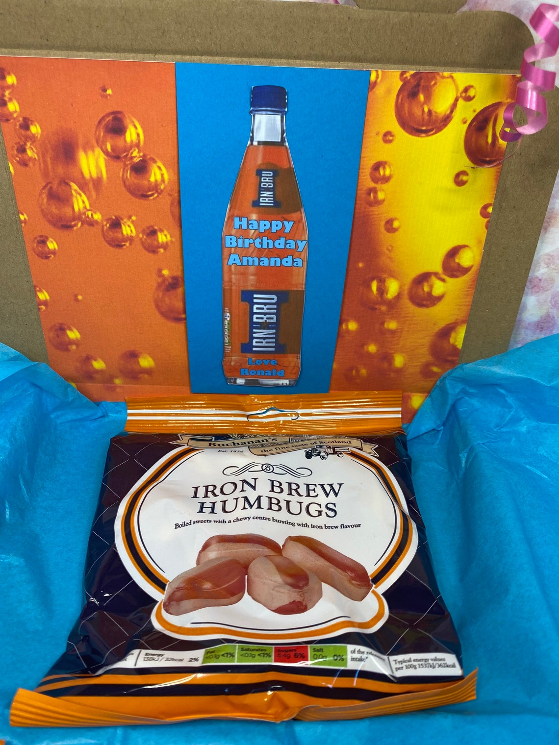Irn Bru Scottish Gift Personalised Sweet Hamper Excellent Etsy