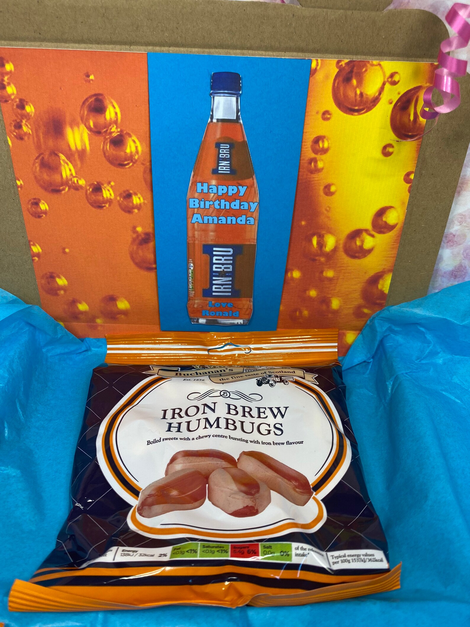 Irn Bru Scottish Gift Personalised Sweet Hamper Excellent Etsy