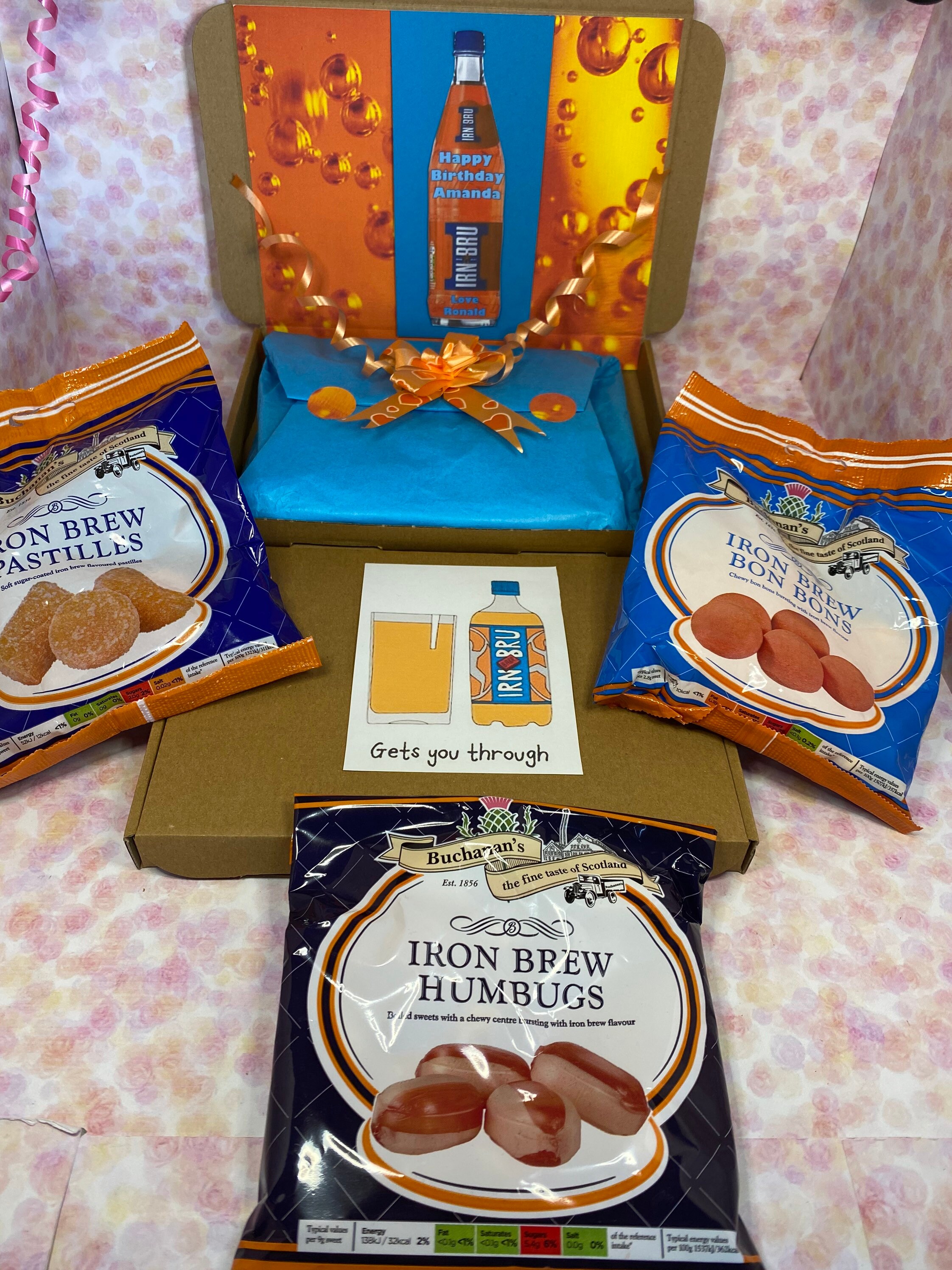 Irn Bru Scottish Gift Personalised Sweet Hamper Excellent Etsy