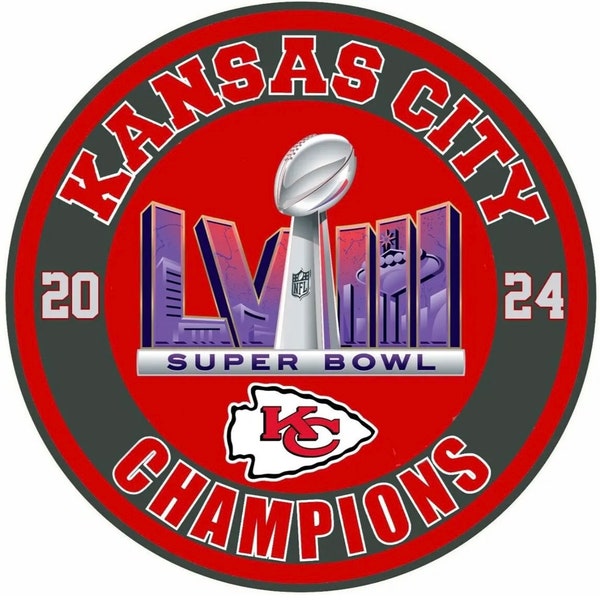 Sticker 3 pouces Super Bowl LVIII des Chiefs de Kansas City