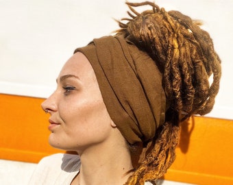 Nendless hemp hairband cinnamon/tie yourself/sustainable/organic