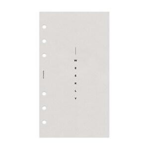PERSONAL SIZE // WEEKLY Planner Dashboard Printable Insert // Minimal Planner // Minimalist Weekly Dashboard Insert // Neutral // Smoke