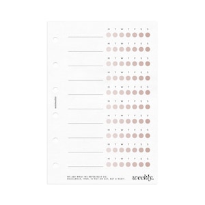 POCKET SIZE // WEEKLY Habit Tracker Planner Minimal Printable Inserts // Pocket Planner Printable Insert // Minimal // Ombré / Dusty Rose