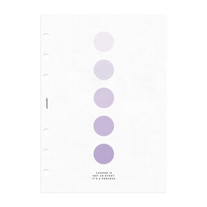 A5 PLANNER // PALETTE Dots Minimal Planner Dashboard // Printable // A5 Size Planner Dashboard Insert // Quote // Ombre // Lilac / Lavender