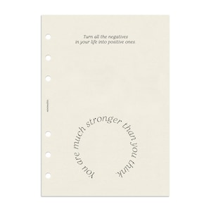 Inspirational Quote Planner Dashboard Printable Insert // A5 Half Letter A6 Personal Wide Mini HP Pocket / Minimal Neutral Aesthetic / Beige
