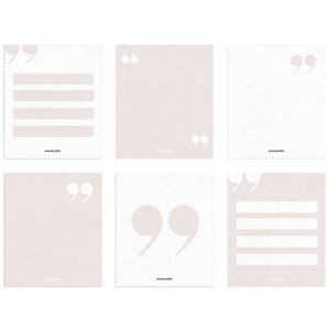 PLANNER CARDS // NOTES Minimal Planner Journaling Cards // Printable Planner Cards // Daily Affirmation Cards // Memo Cards // Pale Pink