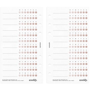 PERSONAL SIZE // WEEKLY Habit Tracker Planner Minimal Printable Inserts ...