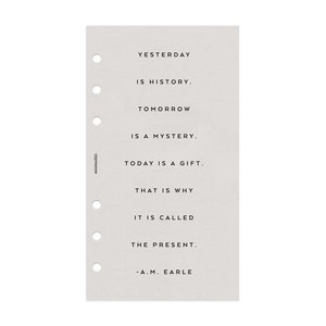 PERSONLIG STORLEK // MINDFULNESS Planner Dashboard Insats // Utskrivbar // Personlig Planner Dashboard // Minimalistiskt citat // Neutral // Rökfärgad