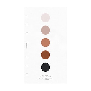 PERSONAL SIZE // PALETTE Dots Minimal Planner Dashboard Printable // Minimalist Printable Planner Inserts Dashboard // Neutral Palette