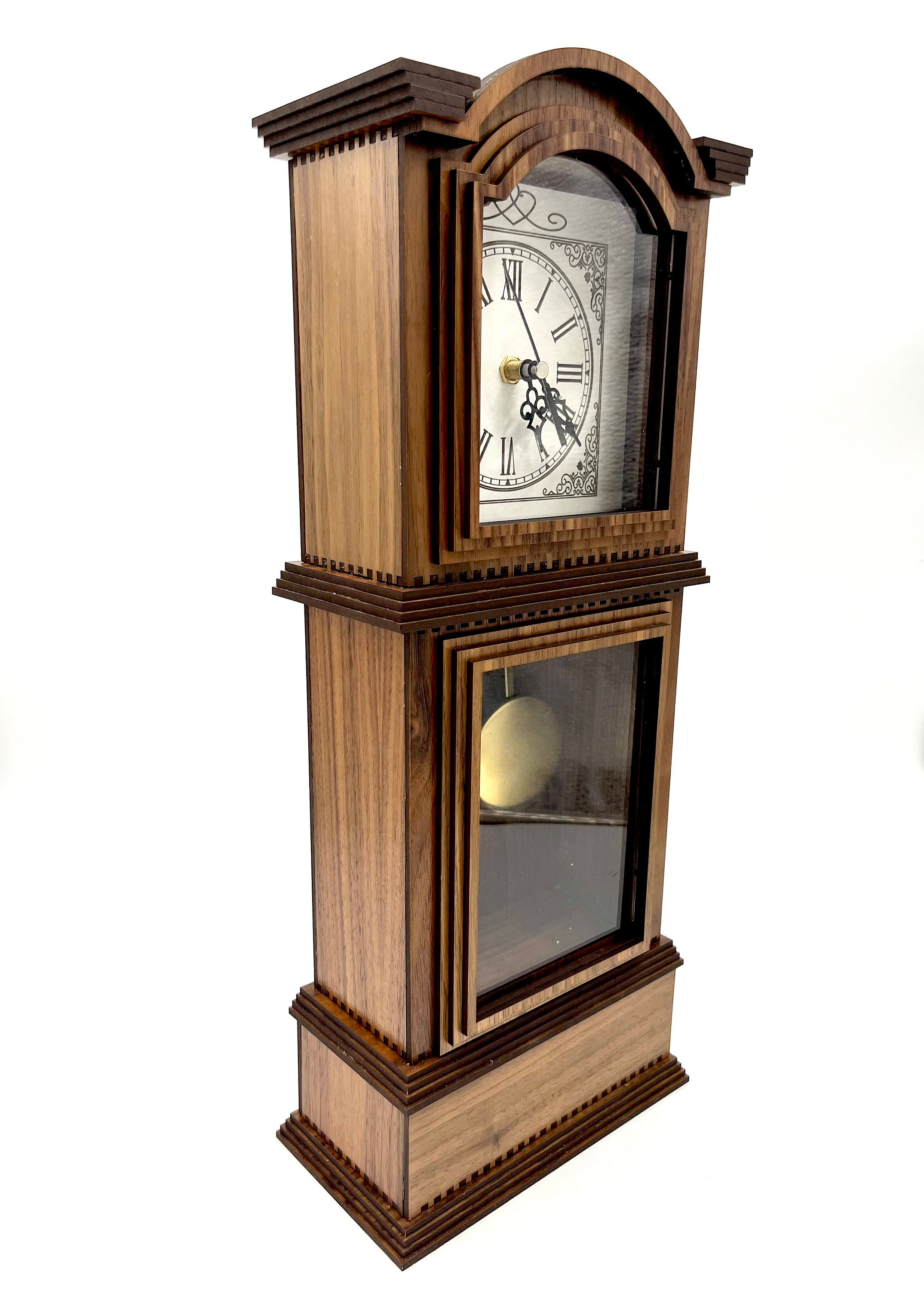 Laser Cut Tabletop Grandfather Clock Etsy