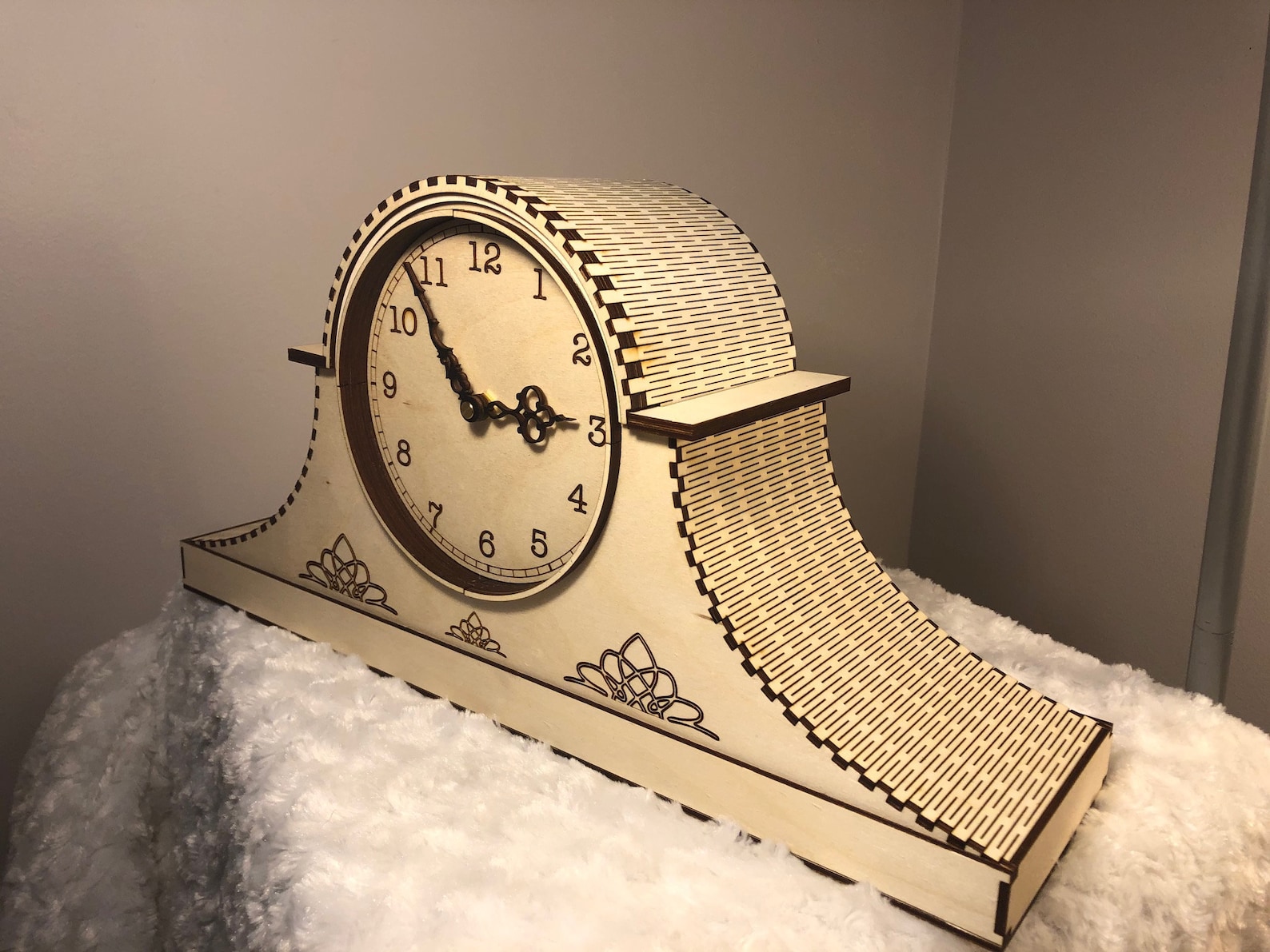 Laser Cut Mantel Clock Digital File Etsy