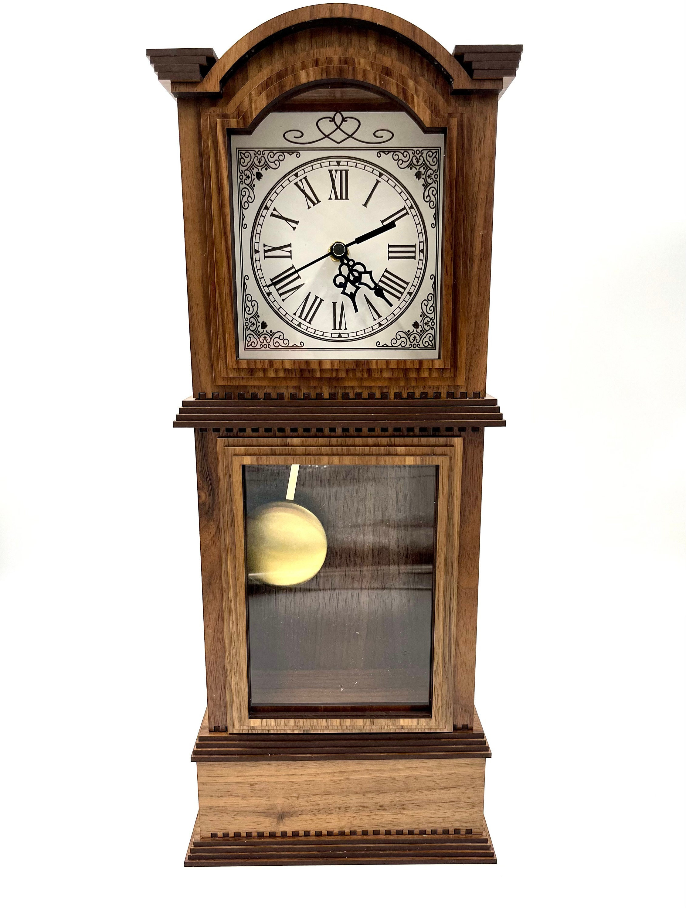 Laser Cut Tabletop Grandfather Clock Etsy
