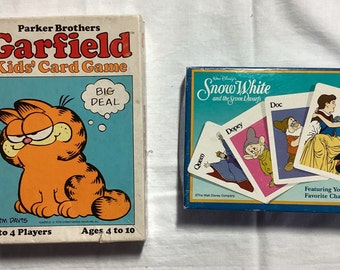 Vintage Card Games- Garfield or Snow White - Select One