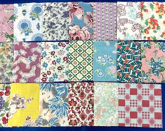 Feed/Flour Sack 5" Charms - NOT Reproductions - pack of 20 - Vintage (938A)