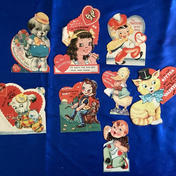 Vintage Valentines 1950's - 1960's - Not Reproductions  (e)