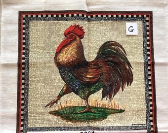 2004 Rooster Calendar Tea Towel -Hanging Sleeve - Wendy Wegner (11)