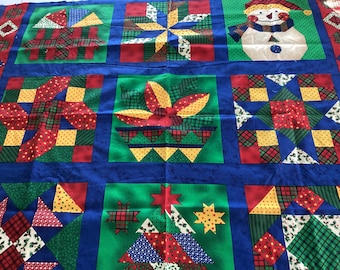 Christmas Cheater Quilt Fabric - Vintage - 35"Lx 42W" - by  Fabri-Quilt Inc. Patt #507
