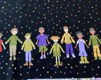 Border Fabric "Block Party" Carol Roeda for A.E. Nathan - 44" W x 36" L (799A)