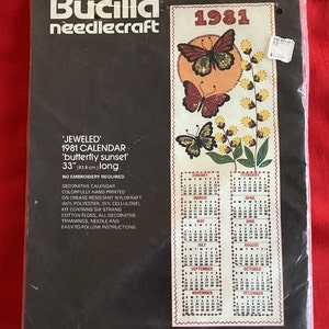 Vintage Bucilla 1981 Calendar Kit